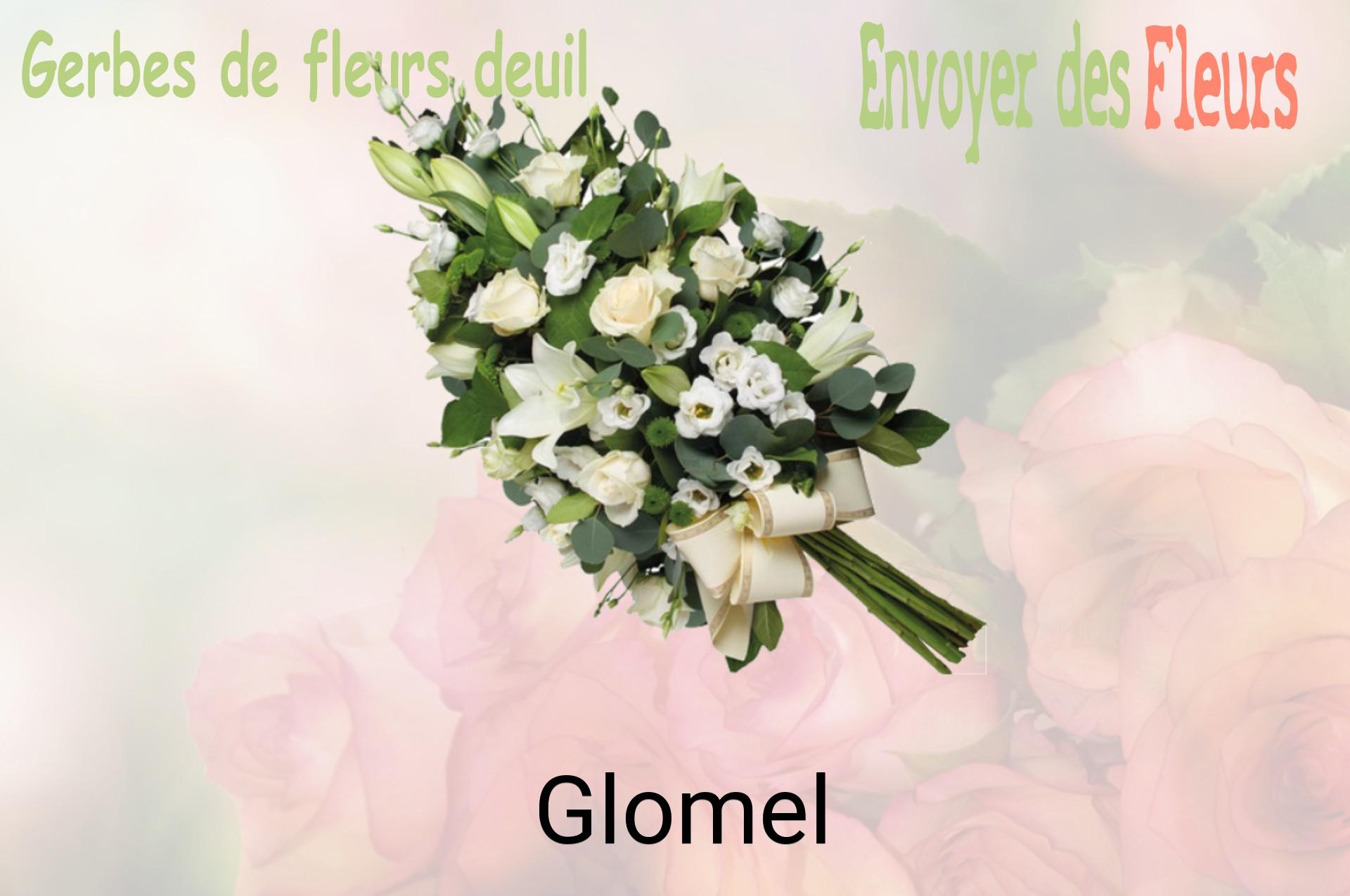 Gerbe de fleurs de deuil livrée à Glomel